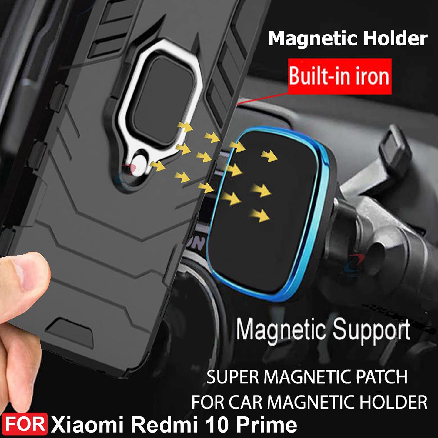 FUNDA DEFENDER ARMOR RING PARA XIAOMI REDMI 10