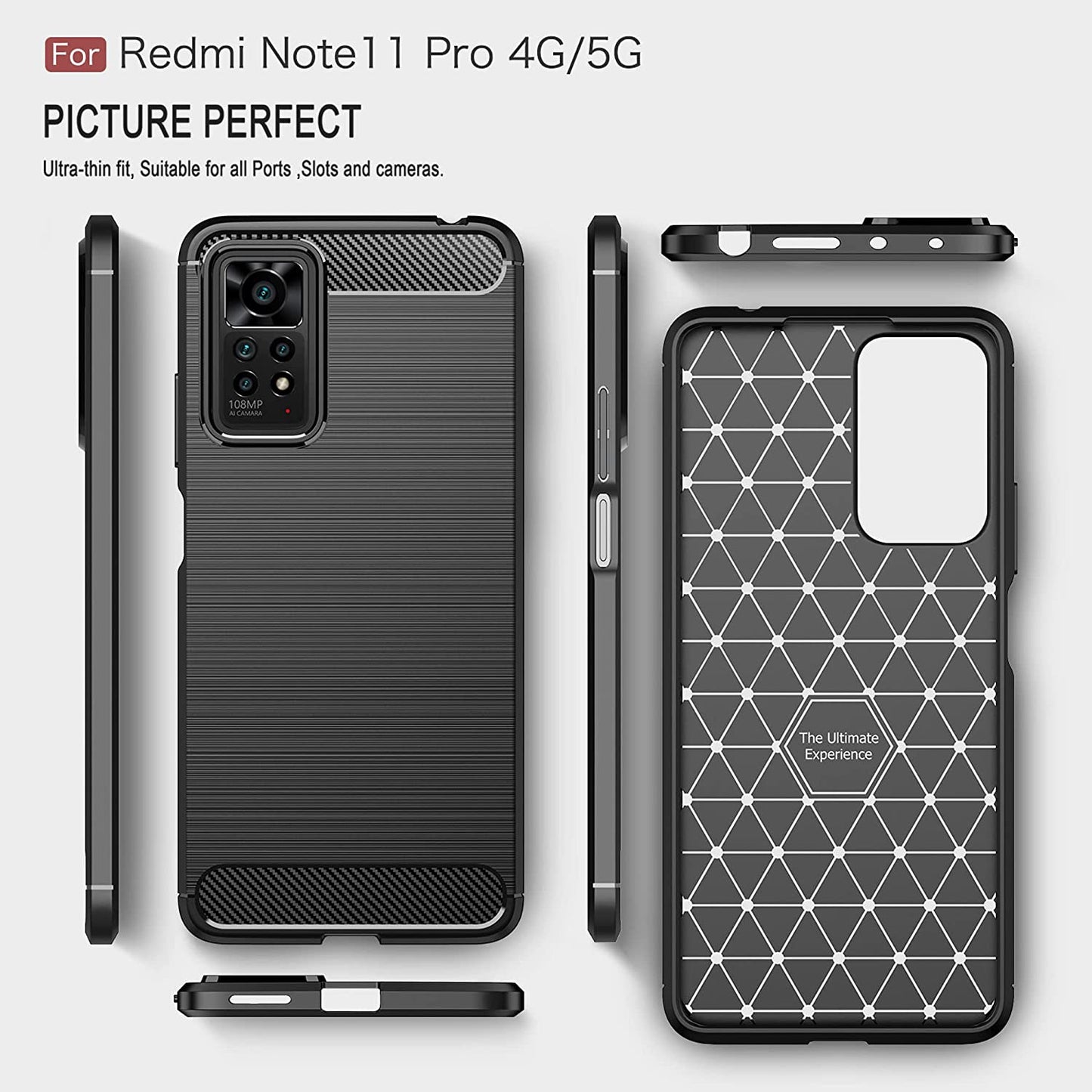 CARCASA LOOK CARBONO para XIAOMI REDMI NOTE 11 PRO 4G / 5G