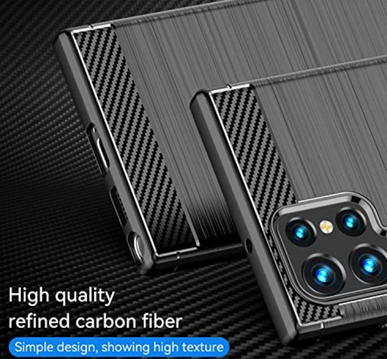 COVER CARBON LOOK per SAMSUNG GALAXY S22 ULTRA 5G