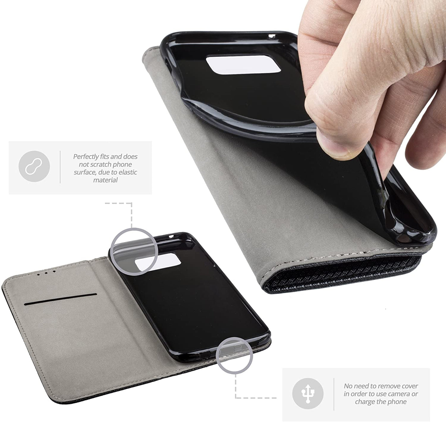 Smart Magnet booklet cover for Samsung Galaxy S8 