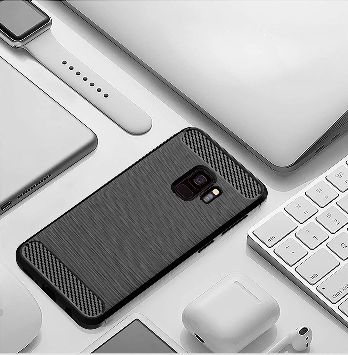 COVER CARBON LOOK per SAMSUNG GALAXY S9