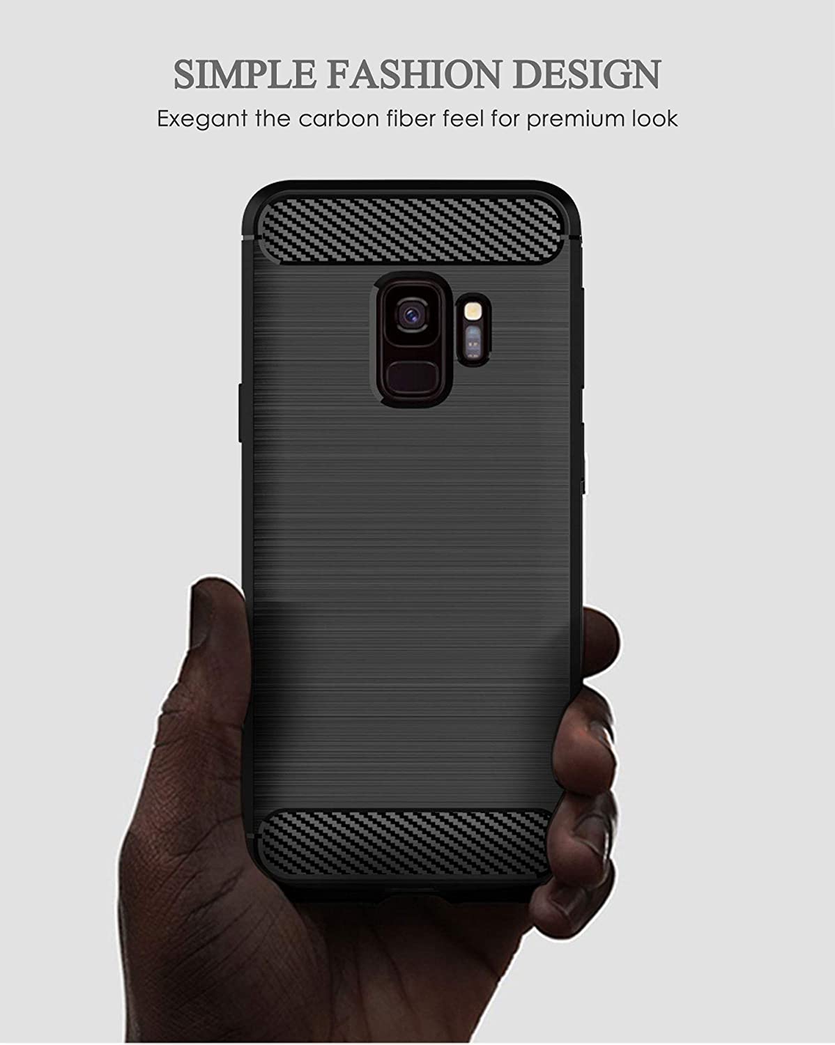 COVER CARBON LOOK per SAMSUNG GALAXY S9