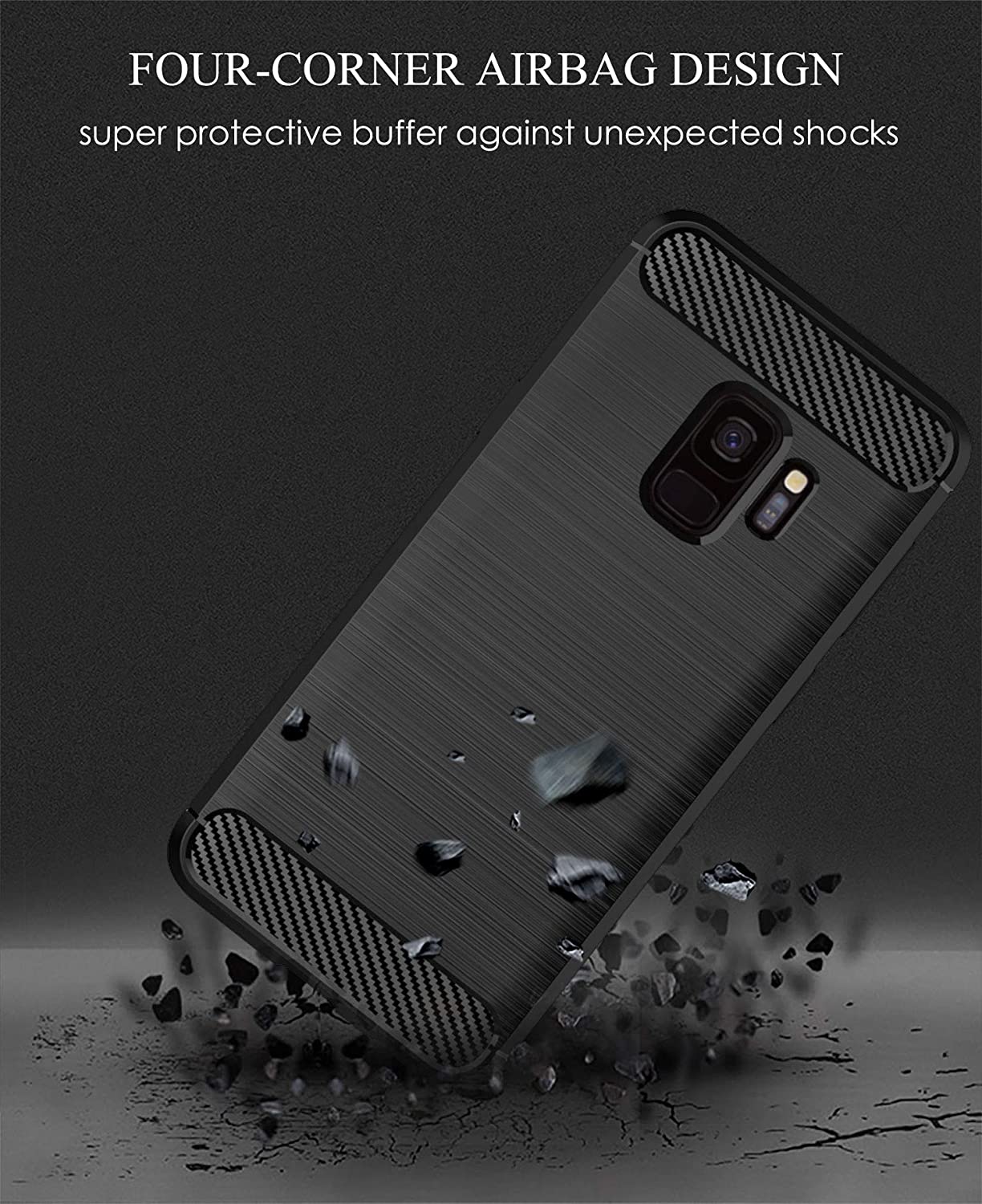 COVER CARBON LOOK per SAMSUNG GALAXY S9