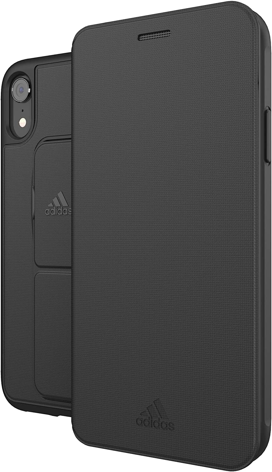 Custodia Cover a LIBRO ADIDAS per Apple iPhone X / XS - FOLIO GRIP CASE BLACK