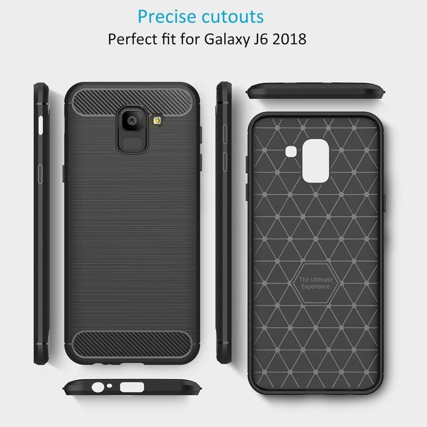 COVER CARBON LOOK per SAMSUNG GALAXY J6 2018