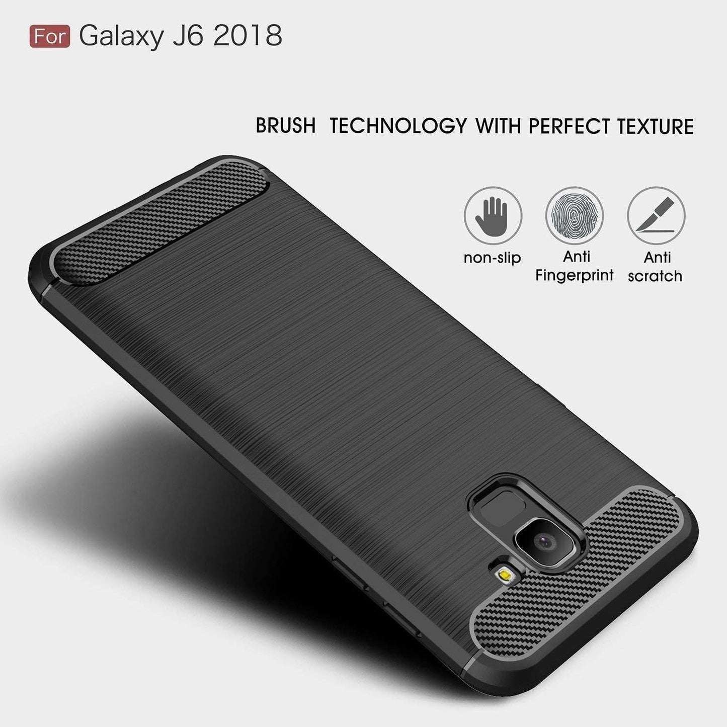 COVER CARBON LOOK per SAMSUNG GALAXY J6 2018