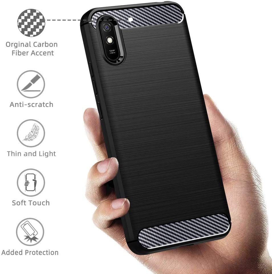 CARCASA LOOK CARBONO para XIAOMI REDMI 9A / 9AT