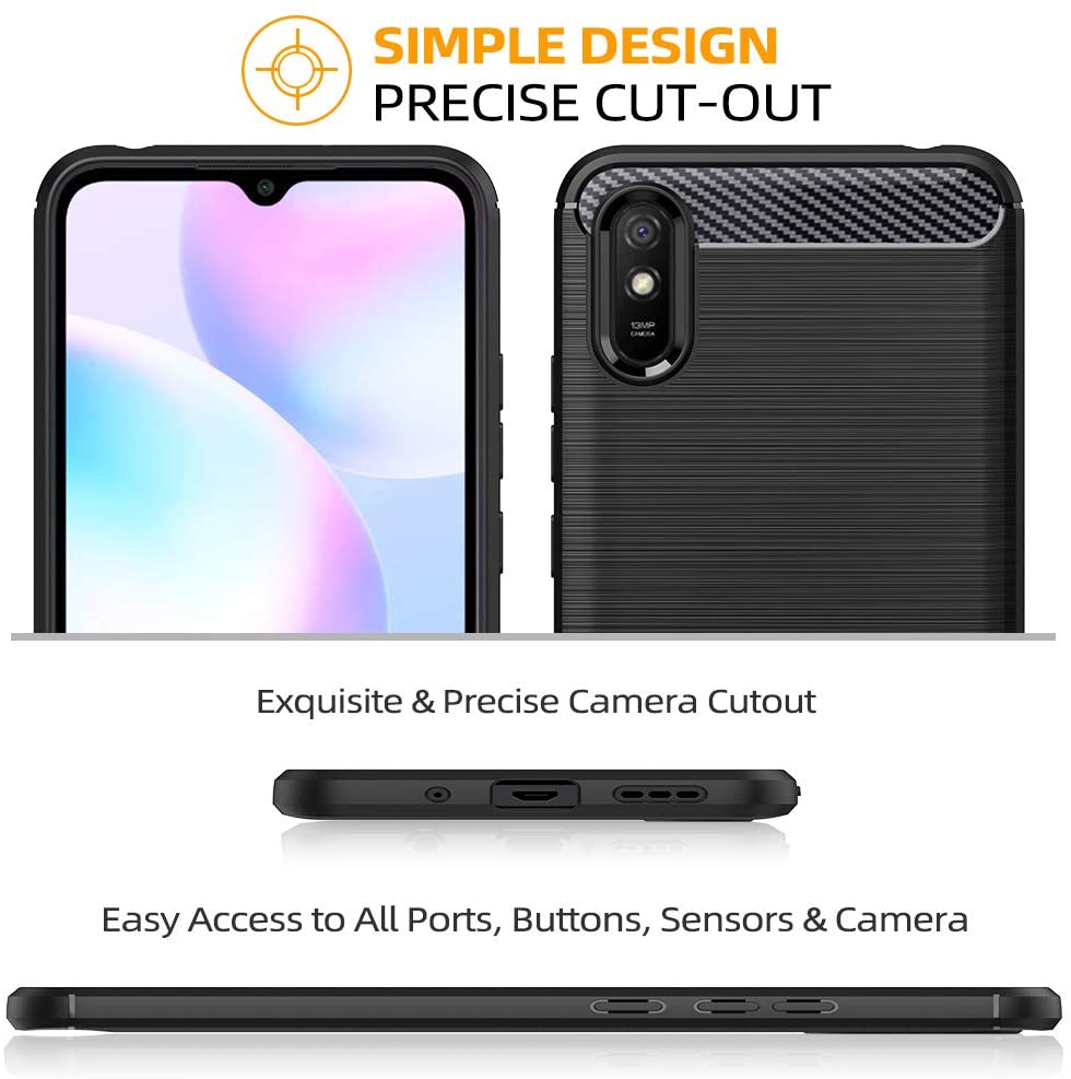 CARBON LOOK COVER for XIAOMI REDMI 9A / 9AT