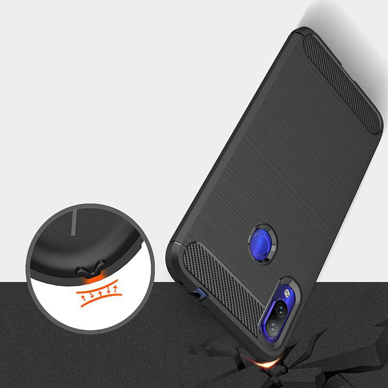 COVER CARBON LOOK per XIAOMI REDMI NOTE 7